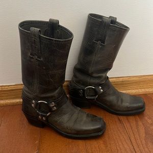 Grey/charcoal leather boots, FRYE